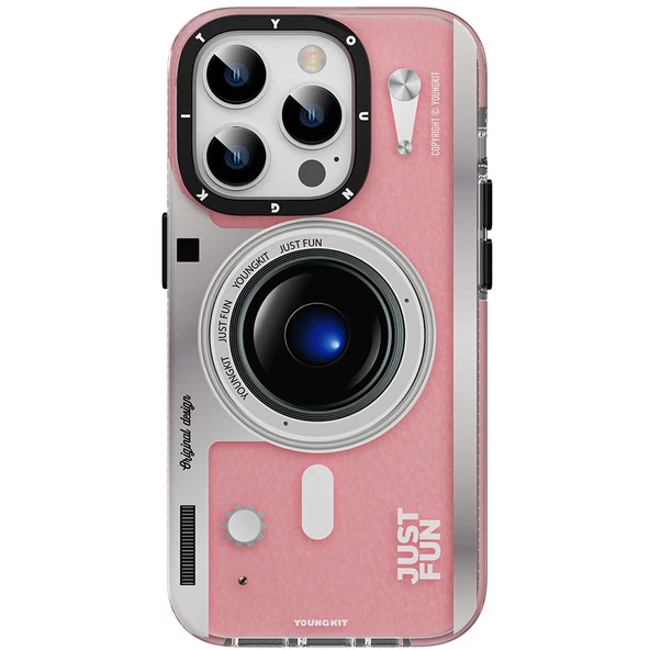 Youngkit Apple iPhone 14 Pro Max Kılıf Magsafe Şarj Özellikli Lens Figürlü YoungKit Art Film Serisi Kapak - Resim 3