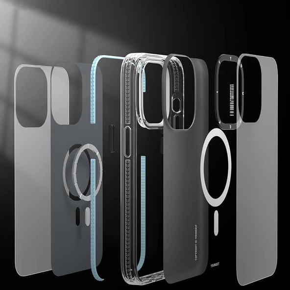 Youngkit Apple iPhone 14 Kılıf Magsafe Şarj Özellikli YoungKit Exquisite Serisi Kapak - Resim 5