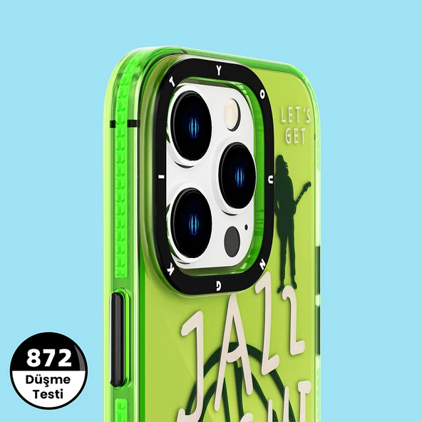 Youngkit Apple iPhone 14 Pro Max Kılıf Şeffaf Renkli Yazı Temalı Tasarım YoungKit Jazz Serisi Kapak - 4