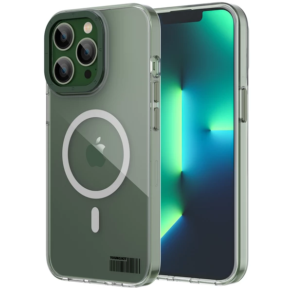 Youngkit Apple iPhone 13 Pro Kılıf Magsafe Şarj Özellikli Youngkit Coloured Glaze Serisi Kapak - Resim 10