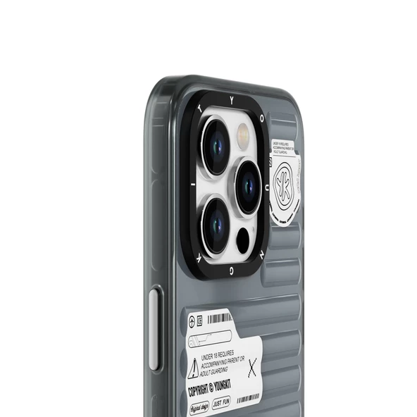 Youngkit Apple iPhone 15 Pro Kılıf Şeffaf Renkli Tasarım YoungKit Fluorite Serisi Kapak - Resim 8