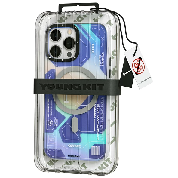 Youngkit Apple iPhone 13 Pro Kılıf Magsafe Şarj Özellikli YoungKit Metaverse Serisi Kapak - 8