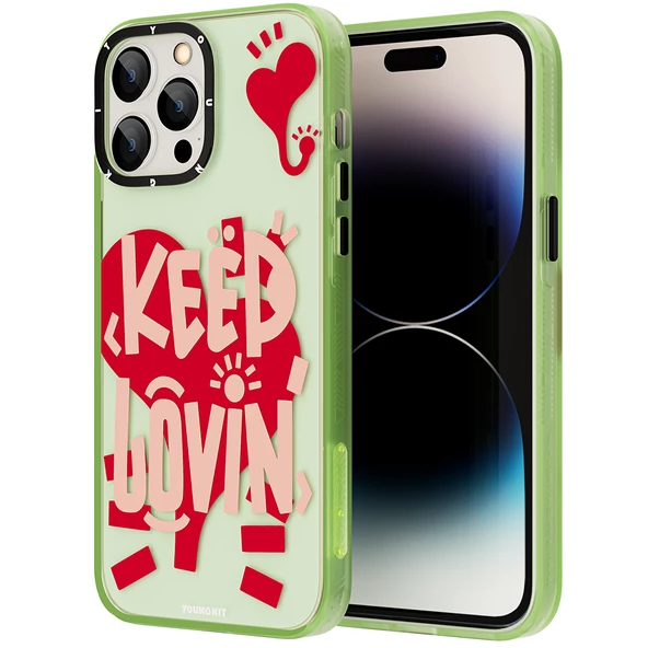 Youngkit Apple iPhone 14 Pro Max Kılıf Mutlu Mod Figürlü YoungKit Happy Mood Serisi Kapak - 11