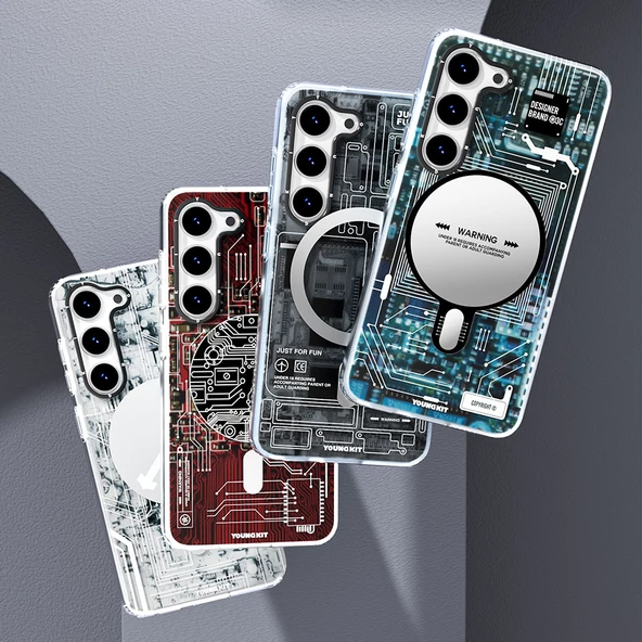 Youngkit Galaxy S23 Plus Kılıf Magsafe Şarj Özellikli YoungKit Technology Serisi Kapak - Resim 2