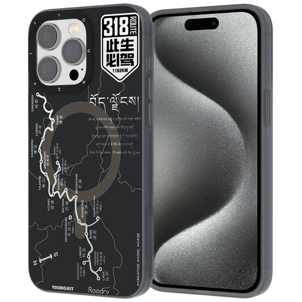 Youngkit Apple iPhone 15 Pro Max Kılıf Magsafe Şarj Özellikli Youngkit 318 Road Serisi Kapak - Resim 4