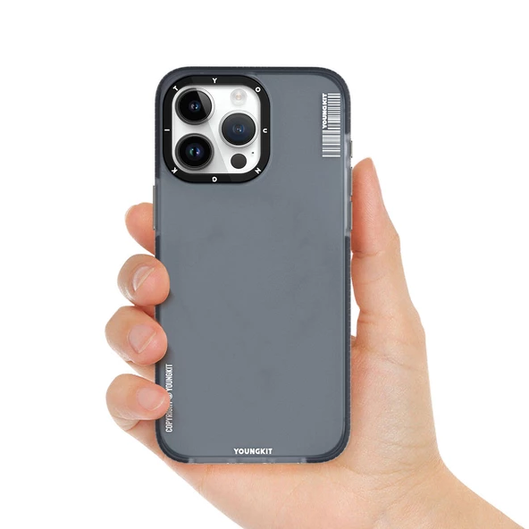 Youngkit Apple iPhone 15 Kılıf Buzlu Mat Tasarım Youngkit Colored Sand Serisi Kapak - Resim 4