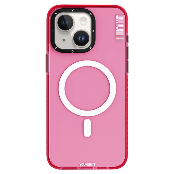 Youngkit Apple iPhone 15 Plus Kılıf Magsafe Şarj Özellikli YoungKit Crystal Color Serisi Kapak - Resim 6