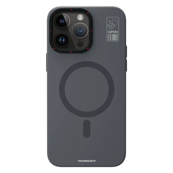 Youngkit Apple iPhone 15 Pro Max Kılıf Magsafe Şarj Özellikli Standlı YoungKit Hermit Bracket Serisi Kapak - Resim 11