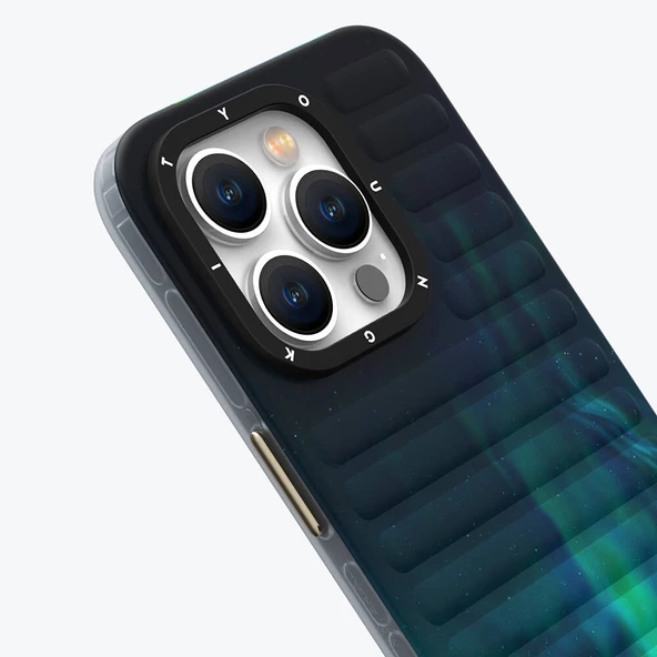 Youngkit Apple iPhone 15 Kılıf Kuzey Işıkları Desenli Youngkit Aurora Serisi Kapak - 4