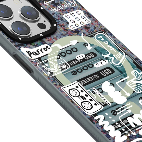 Youngkit Apple iPhone 15 Pro Kılıf Magsafe Şarj Özellikli Youngkit Dark Matter Serisi Kapak - Resim 2