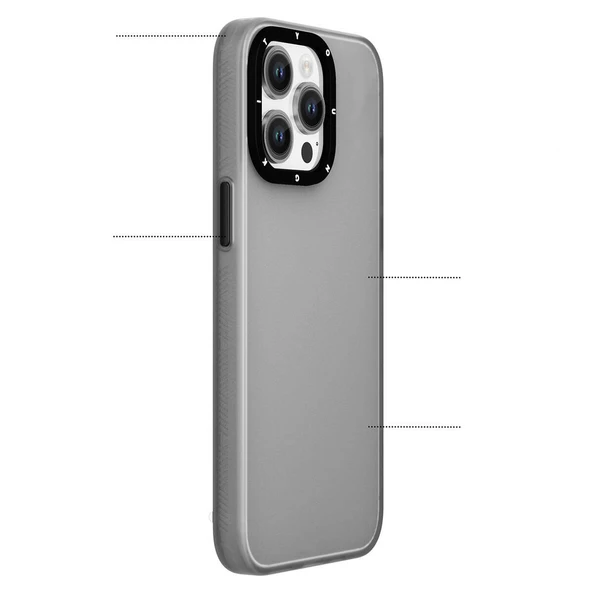 Youngkit Apple iPhone 15 Pro Kılıf Buzlu Mat Tasarım Youngkit Hidden Sand Serisi Kapak - 2