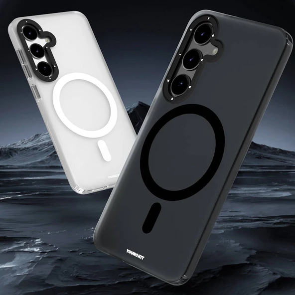 Youngkit Galaxy S24 Kılıf Magsafe Şarj Özellikli Youngkit Hidden Sand Serisi Kapak - Resim 2