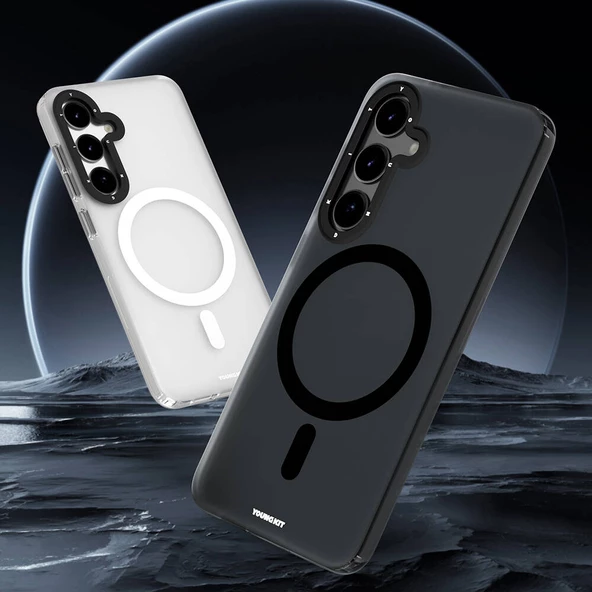 Youngkit Galaxy S24 Kılıf Magsafe Şarj Özellikli Youngkit Hidden Sand Serisi Kapak - Resim 4