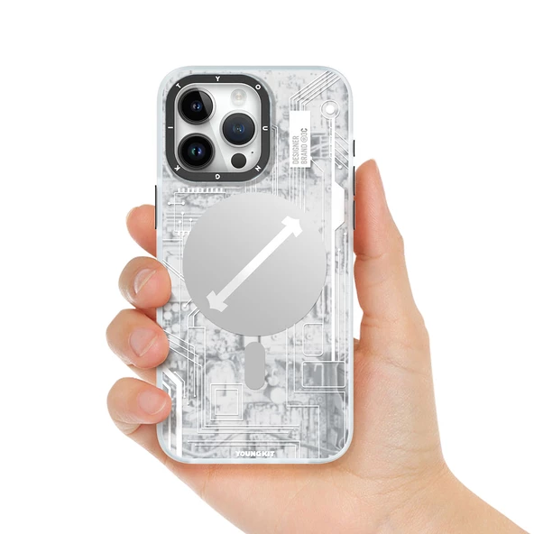 Youngkit Apple iPhone 15 Pro Kılıf Magsafe Şarj Özellikli YoungKit Technology Serisi Kapak - 7