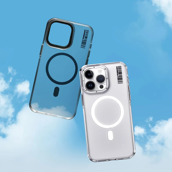 Youngkit Apple iPhone 15 Pro Kılıf Magsafe Şarj Özellikli Şeffaf Youngkit Crystal Shield Serisi Kapak - Resim 3