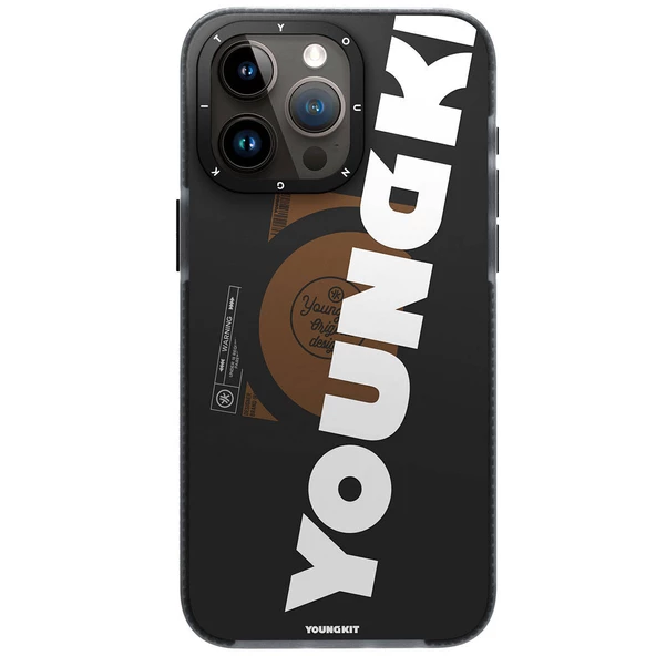 Youngkit Apple iPhone 15 Pro Kılıf Magsafe Şarj Özellikli Youngkit Binfen Serisi Yazı Temalı Kapak - Resim 7