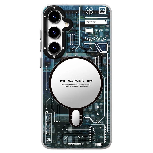 Youngkit Galaxy S24 Kılıf Magsafe Şarj Özellikli YoungKit Technology Serisi Kapak - Resim 2