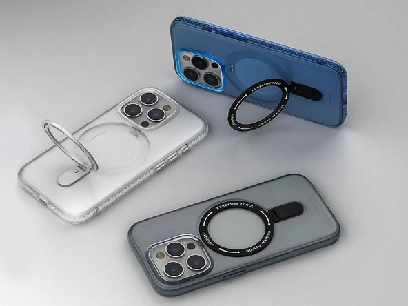 Youngkit Apple iPhone 15 Pro Kılıf Magsafe Şarj Özellikli Youngkit Rock Serisi Kapak - Resim 4