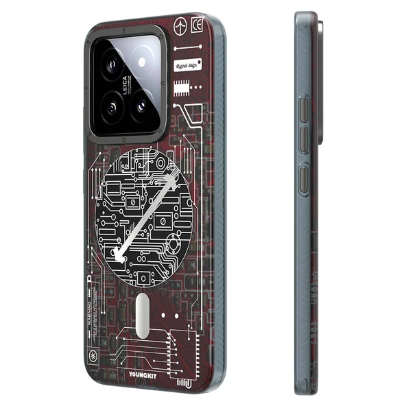 Youngkit Xiaomi Mi 14 Kılıf Magsafe Şarj Özellikli YoungKit Technology Serisi Kapak - 2