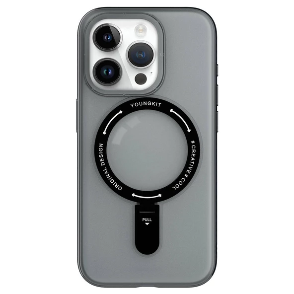 Youngkit Apple iPhone 15 Pro Max Kılıf Magsafe Şarj Özellikli Youngkit Rock Serisi Kapak - Resim 9