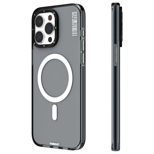 Youngkit Apple iPhone 15 Pro Max Kılıf Magsafe Şarj Özellikli YoungKit Crystal Color Serisi Kapak - Resim 10