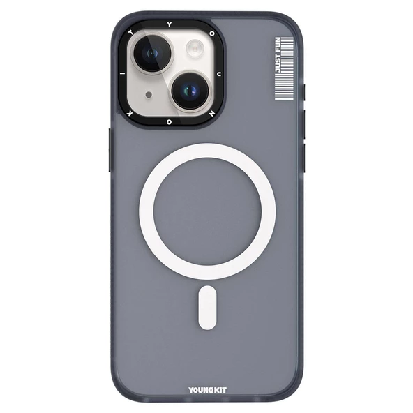 Youngkit Apple iPhone 15 Plus Kılıf Magsafe Şarj Özellikli Youngkit Colored Sand Serisi Kapak - Resim 9