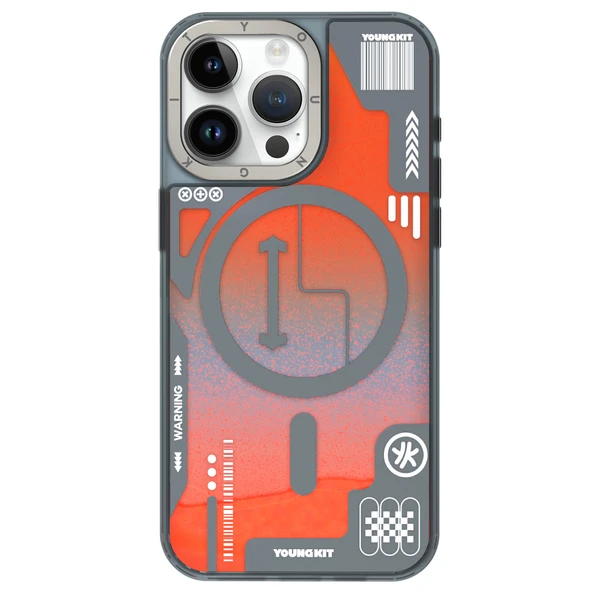 Youngkit Apple iPhone 15 Pro Max Kılıf Magsafe Şarj Özellikli YoungKit Galaxy Serisi Kapak - Resim 2