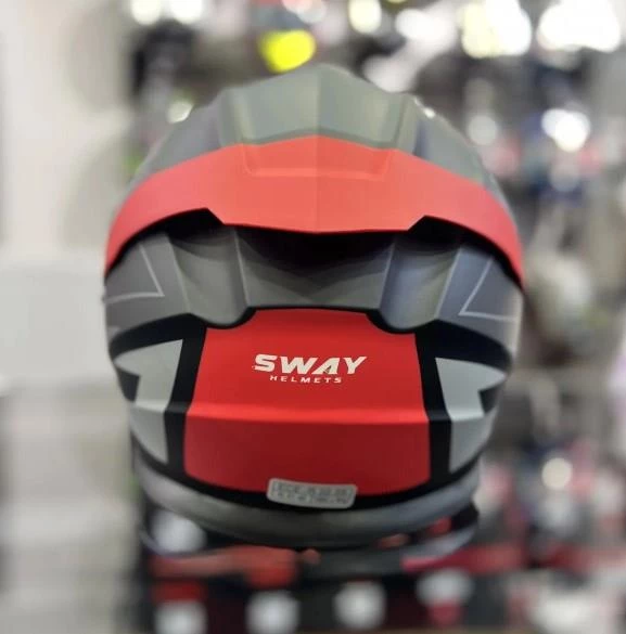Sway 912 Full Face İridyum Vizör Çene Açılır Motosiklet Kaskı M Beden C1 Red + 1 Şeffaf Vizör Hediyeli - 4