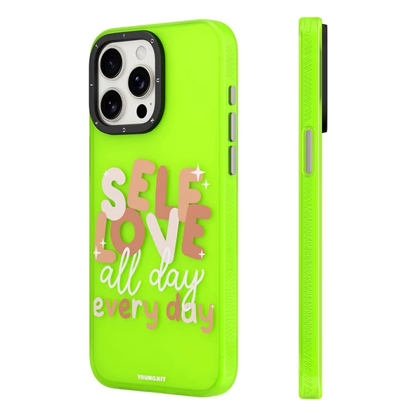 Youngkit Apple iPhone 13 Pro Kılıf Bethany Green Tasarımlı Youngkit Sweet Language Kapak