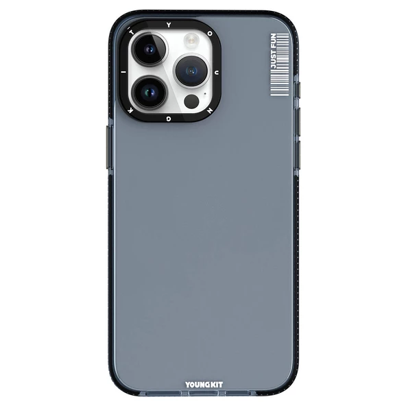 Youngkit Apple iPhone 15 Pro Kılıf Pürüzsüz Düz Arka Yüzey YoungKit Crystal Color Serisi Kapak - 9
