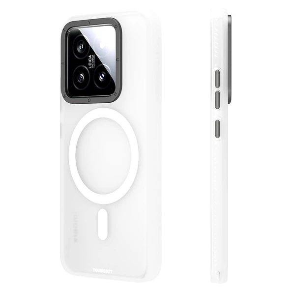 Youngkit Xiaomi Mi 14 Kılıf Magsafe Şarj Özellikli Youngkit Hidden Sand Serisi Kapak - Resim 5