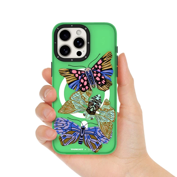 Youngkit Apple iPhone 15 Pro Max Kılıf Magsafe Şarj Özellikli YoungKit Huagu Serisi Kapak - Resim 6