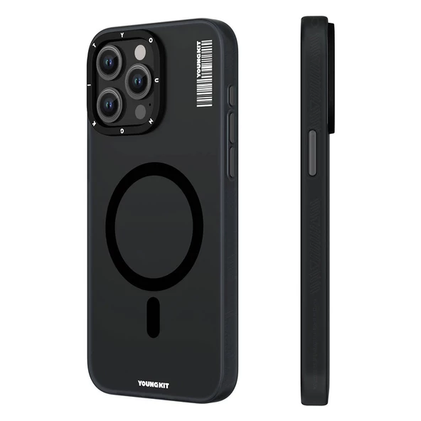 Youngkit Apple iPhone 15 Pro Max Kılıf Magsafe Şarj Özellikli Youngkit Hidden Sand Serisi Kapak - Resim 8