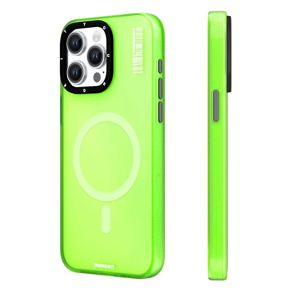 Youngkit Apple iPhone 15 Pro Max Kılıf Magsafe Şarj Özellikli Youngkit Hidden Sand Serisi Kapak - Resim 9