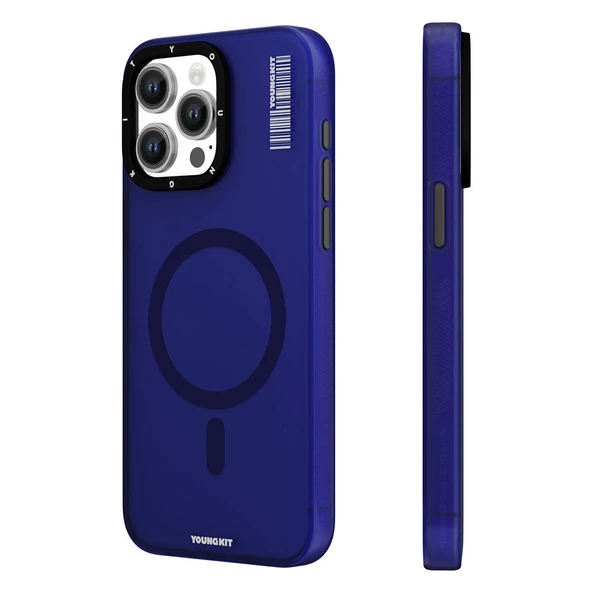 Youngkit Apple iPhone 15 Pro Max Kılıf Magsafe Şarj Özellikli Youngkit Hidden Sand Serisi Kapak - Resim 6