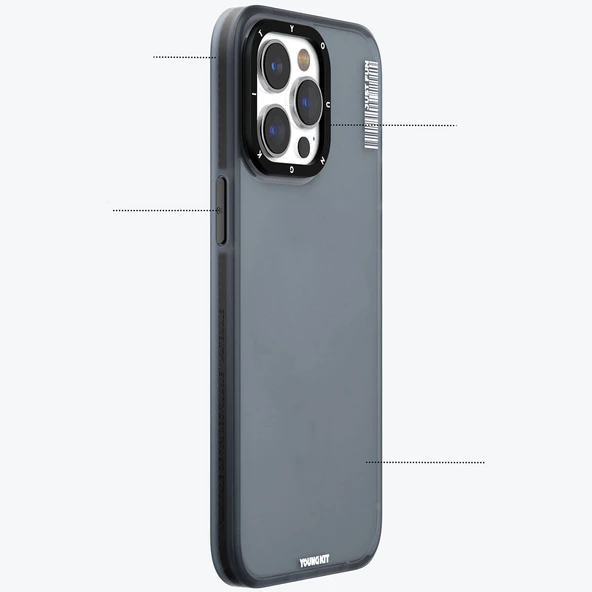 Youngkit Apple iPhone 15 Pro Kılıf Buzlu Mat Tasarım Youngkit Colored Sand Serisi Kapak - 10