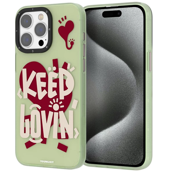 Youngkit Apple iPhone 15 Pro Max Kılıf Desenli Youngkit Happy Hearth Serisi Kapak - 10