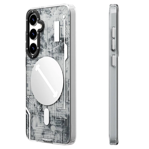 Youngkit Galaxy S24 Plus Kılıf Magsafe Şarj Özellikli YoungKit Technology Serisi Kapak - Resim 7