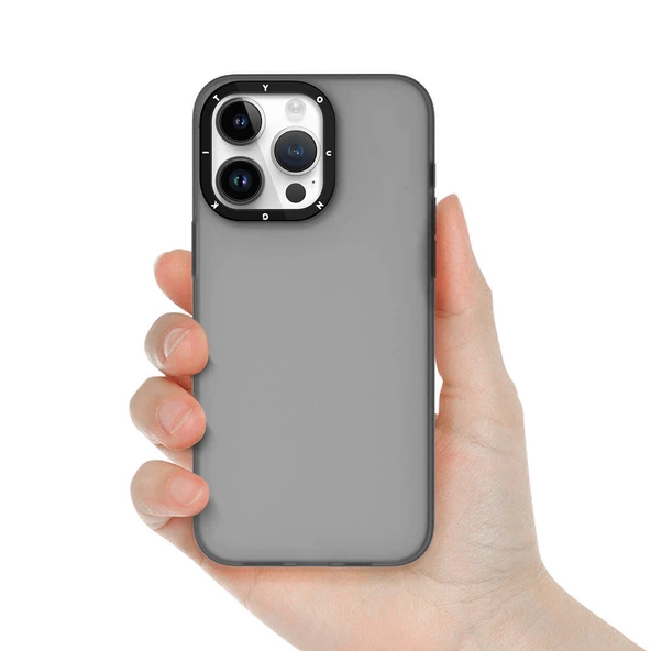 Youngkit Apple iPhone 15 Pro Kılıf Buzlu Mat Tasarım Youngkit Hidden Sand Serisi Kapak - 4