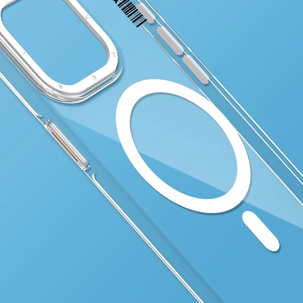 Youngkit Apple iPhone 15 Kılıf Magsafe Şarj Özellikli Şeffaf Youngkit Crystal Shield Serisi Kapak - Resim 3