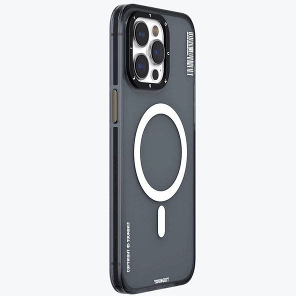 Youngkit Apple iPhone 15 Pro Max Kılıf Magsafe Şarj Özellikli Youngkit Jiansha Serisi Kapak - Resim 5
