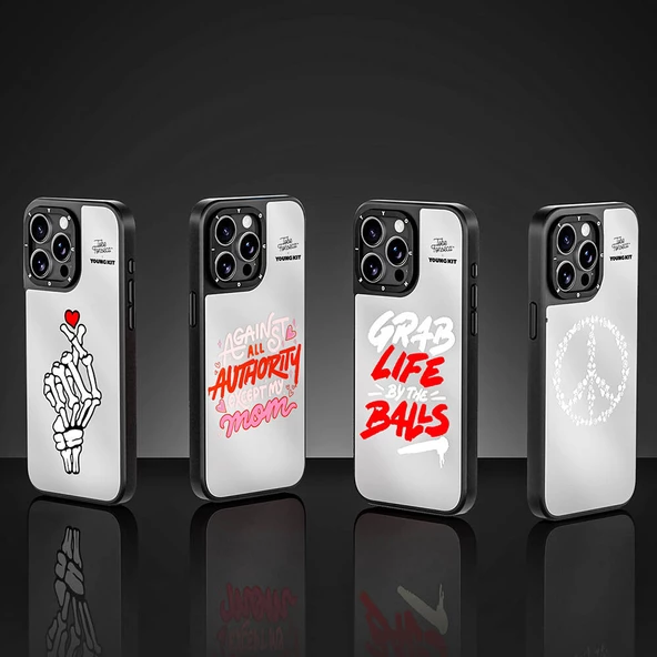 Youngkit Apple iPhone 15 Pro Max Kılıf Tobias Fonseca Tasarımlı Youngkit Mirror Kapak - 9