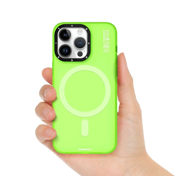 Youngkit Apple iPhone 15 Pro Max Kılıf Magsafe Şarj Özellikli Youngkit Hidden Sand Serisi Kapak - Resim 11