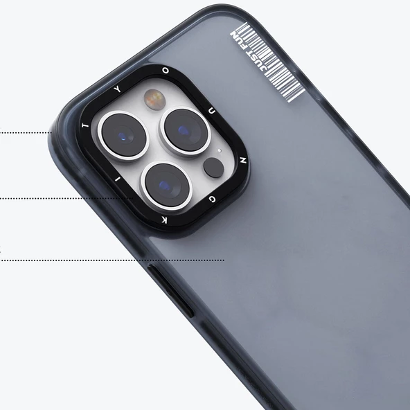 Youngkit Apple iPhone 15 Pro Max Kılıf Buzlu Mat Tasarım Youngkit Colored Sand Serisi Kapak - 3