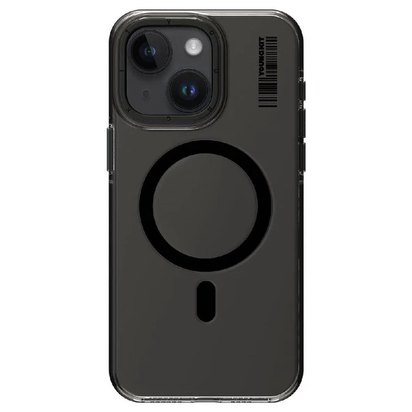 Youngkit Apple iPhone 15 Plus Kılıf Magsafe Şarj Özellikli Şeffaf Youngkit Crystal Shield Serisi Kapak - Resim 4