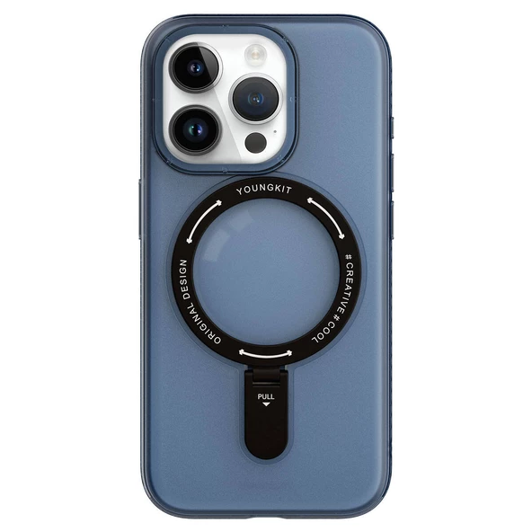 Youngkit Apple iPhone 15 Pro Max Kılıf Magsafe Şarj Özellikli Youngkit Rock Serisi Kapak - Resim 7