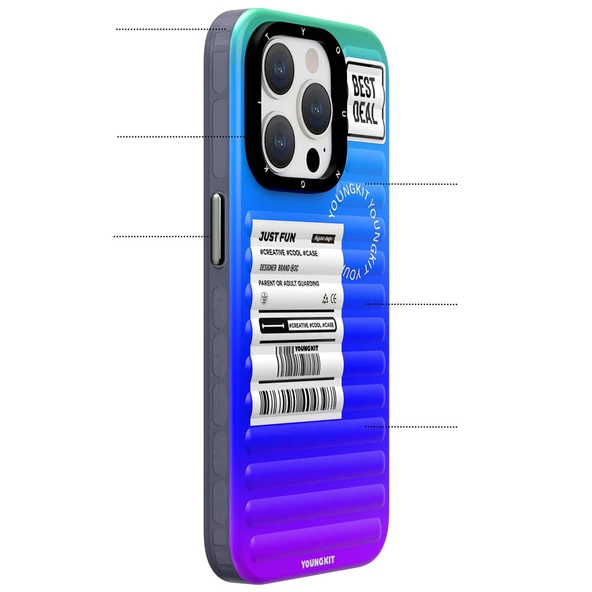 Youngkit Apple iPhone 15 Pro Kılıf YoungKit The Secret Color Serisi Kapak - 7