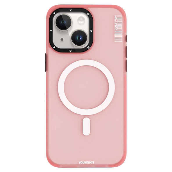 Youngkit Apple iPhone 15 Kılıf Magsafe Şarj Özellikli Youngkit Colored Sand Serisi Kapak - Resim 10