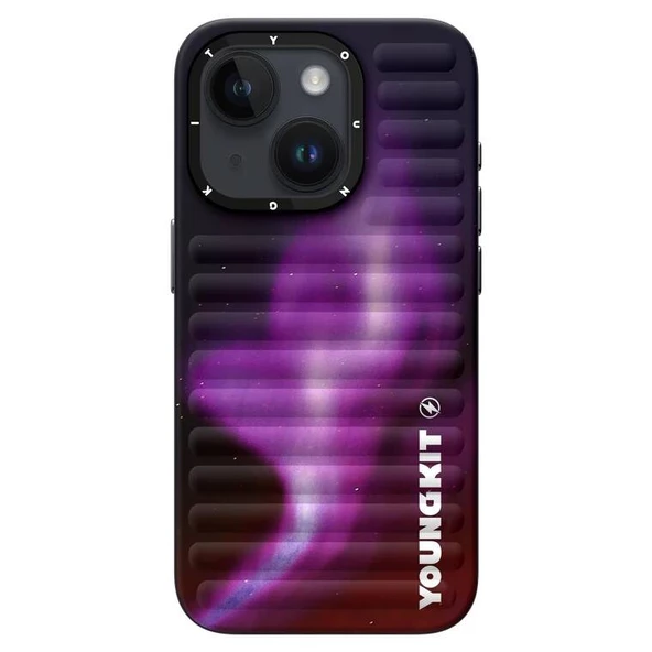 Youngkit Apple iPhone 15 Kılıf Kuzey Işıkları Desenli Youngkit Aurora Serisi Kapak - 8