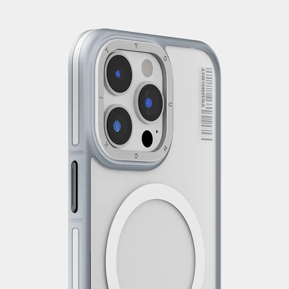 Youngkit Apple iPhone 13 Pro Max Kılıf Magsafe Şarj Özellikli Youngkit Rock Sand Serisi Kapak - Resim 4